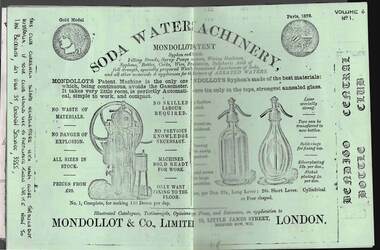Document - JAMES LERK COLLECTION: BENDIGO CENTRAL BOTTLE CLUB NEWSLETTER -  VOL 4 NO 1