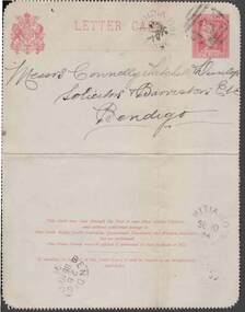 Document - CONNELLY, TATCHELL, DUNLOP COLLECTION: LETTER CARD