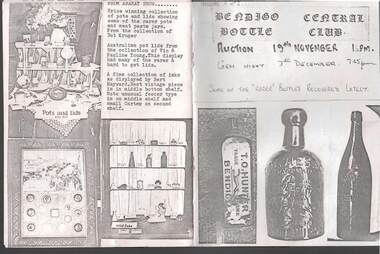 Document - JAMES LERK COLLECTION: BENDIGO CENTRAL BOTTLE CLUB NEWSLETTER