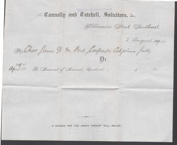Document - CONNELLY, TATCHELL, DUNLOP COLLECTION:  CHAS GAINS LETTER