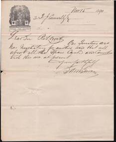 Document - CONNELLY, TATCHELL, DUNLOP COLLECTION: MUIOOF LETTER