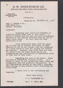Document - BILL ASHMAN COLLECTION: CORRESPONDENCE