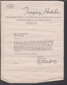 Document - BILL ASHMAN COLLECTION: CORRESPONDENCE