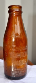 Functional object - COHN BROTHERS COLLECTION: COHNS TOMATO JUICE BOTTLE - GLASS