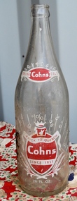 Functional object - COHN BROTHERS COLLECTION: COHNS CLEAR GLASS SOFT DRINK BOTTLE