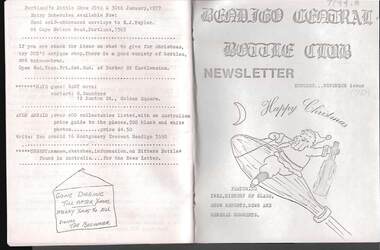 Document - JAMES LERK COLLECTION: BENDIGO CENTRAL BOTTLE CLUB NEWSLETTER