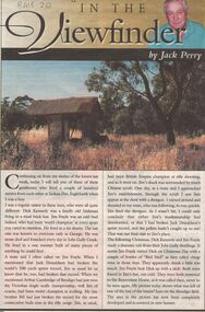 Newspaper - JACK PERRY COLLECTION: NEWSPAPER BACHELORS ON THE GOLDFIELD
