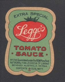 Document - CAMBRIDGE PRESS COLLECTION: LABEL - LEGGO'S TOMATO SAUCE