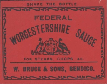 Document - CAMBRIDGE PRESS COLLECTION: LABEL - FEDERAL WORCESTERSHIRE SAUCE