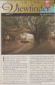 Newspaper - JACK PERRY COLLECTION: BENDIGO CREEK