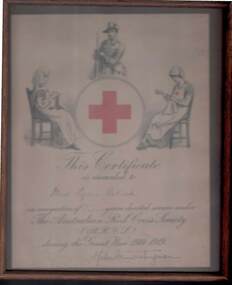 Document - LYDIA CHANCELLOR COLLECTION: AUSTRALIAN RED CROSS CERTIFICATE