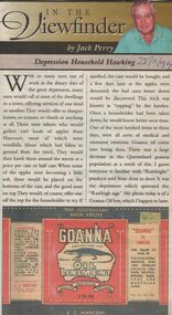 Newspaper - JACK PERRY COLLECTION: NEWSPAPER DEPRESSION HOUSEHOLD HAWKING