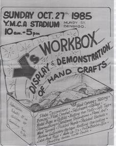 Document - Y.M.C.A., Y'S WORKBOX, DISPLAY & DEMONSTRATION OF HAND CRAFTS, 27 October 1985
