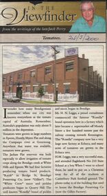Newspaper - JACK PERRY COLLECTION: NEWSPAPER TOMATO INDUSTRY