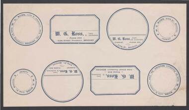Document - CAMBRIDGE PRESS COLLECTION: LABEL - W. G. ROSS PHARMACY