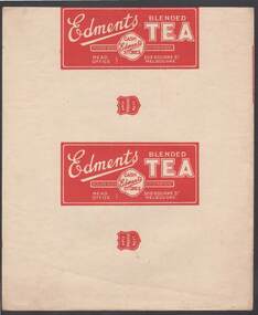 Document - CAMBRIDGE PRESS COLLECTION: LABEL - EDMENT'S BLENDED TEA