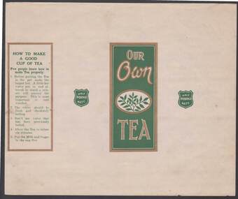 Document - CAMBRIDGE PRESS COLLECTION: LABEL - OUR OWN TEA
