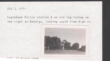 Photograph - EAGLEHAWK POLICE STATION & OLD LOG LOCKUP, 27 March 1938