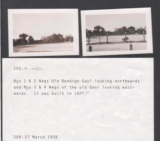 Photograph - OLD BENDIGO GAOL, 27 March 1938