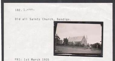 Photograph - OLD ALL SAINTS CHURCH, BENDIGO, 01 March 1935