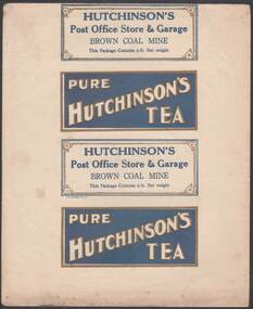 Document - CAMBRIDGE PRESS COLLECTION: LABEL PURE HUTCHINSON'S TEA