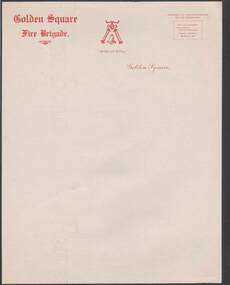 Document - CAMBRIDGE PRESS COLLECTION: LETTER PAPER - GOLDEN SQUARE FIRE BRIGADE