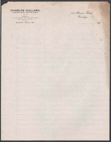 Document - CAMBRIDGE PRESS COLLECTION; LETTER PAPER - CHARLES COLLARD