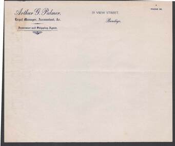 Document - CAMBRIDGE PRESS COLLECTION: LETTER PAPER - ARTHUR G. PALMER