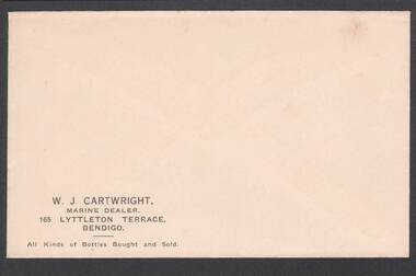 Document - CAMBRIDGE PRESS COLLECTION: ENVELOPE - W. J. CARTWRIGHT