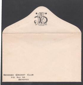 Document - CAMBRIDGE PRESS COLLECTION: ENVELOPE - BENDIGO CRICKET CLUB