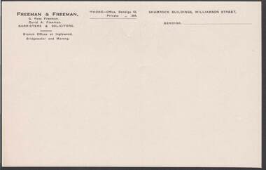 Document - CAMBRIDGE PRESS COLLECTION: LETTER PAPER - FREEMAN AND FREEMAN