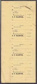 Document - CAMBRIDGE PRESS COLLECTION: RECEIPT - A. V. ELLERTON