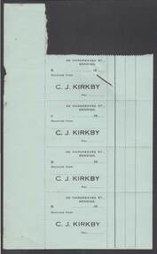 Document - CAMBRIDGE PRESS COLLECTION: RECEIPTS - C. J. KIRKBY