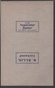 Document - CAMBRIDGE PRESS COLLECTION: BUTTER WRAPPER