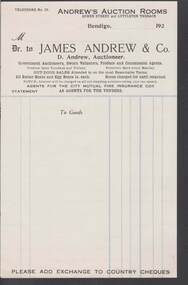 Document - CAMBRIDGE PRESS COLLECTION: ACCOUNT - ANDREW'S AUCTION ROOMS