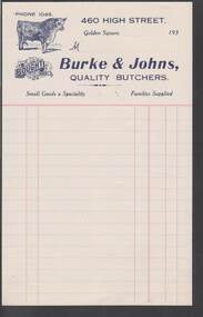 Document - CAMBRIDGE PRESS COLLECTION: ACCOUNT - BURKE AND JOHNS