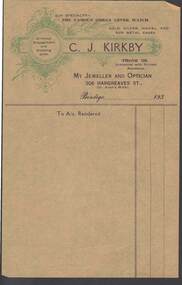Document - CAMBRIDGE PRESS COLLECTION: ACCOUNT - C. J. KIRBY