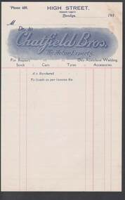 Document - CAMBRIDGE PRESS COLLECTION: ACCOUNT CHATFIELD BROS
