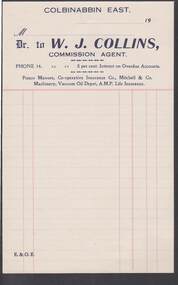 Document - CAMBRIDGE PRESS COLLECTION: ACCOUNT - W. J. COLLINS