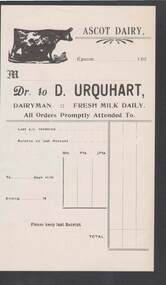 Document - CAMBRIDGE PRESS COLLECTION: ACCOUNT - ASCOT DAIRY