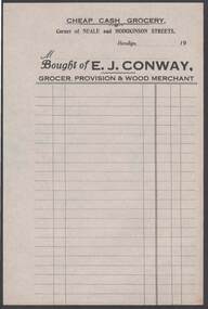 Document - CAMBRIDGE PRESS COLLECTION: ACCOUNT - E. J. CONWAY