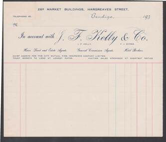 Document - CAMBRIDGE PRESS COLLECTION: ACCOUNT - J. F. KELLY