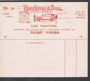 Document - CAMBRIDGE PRESS COLLECTION: ACCOUNT MORRISON AND SON