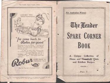 Book - THE LEADER RECIPE BOOK, IODEX FIRST AID BOOKLET