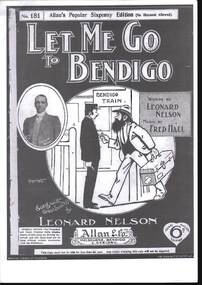 Document - SHEET MUSIC: 'LET ME GO TO BENDIGO'