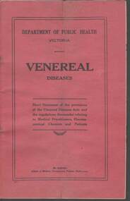 Document - VICTORIAN PUBLIC HEALTH VENEREAL DISEASE BOOKLET