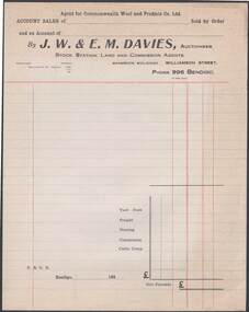 Document - CAMBRIDGE PRESS COLLECTION: ACCOUNT - J. W. AND E. M. DAVIES