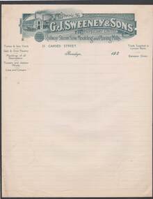 Document - CAMBRIDGE PRESS COLLECTION: ACCOUNT - G. J. SWEENEY AND SON