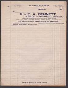 Document - CAMBRIDGE PRESS COLLECTION: ACCOUNT - E.A BENNETT