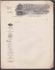 Document - CAMBRIDGE PRESS COLLECTION: ACCOUNT - J. B. EDWARDS AND SON WATCHMAKERS